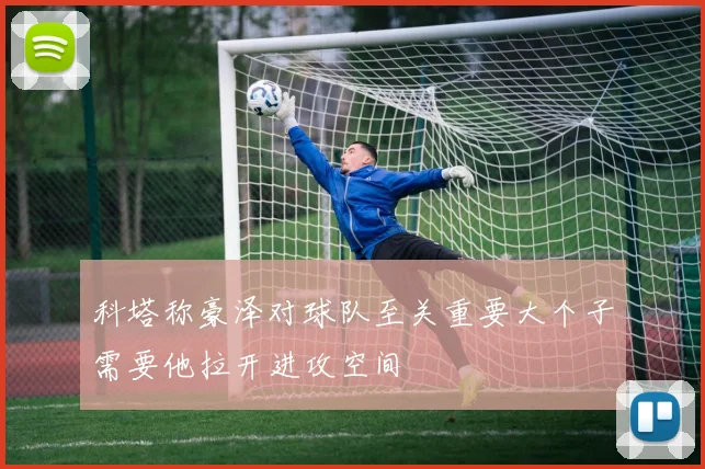 科塔称豪泽对球队至关重要大个子需要他拉开进攻空间
